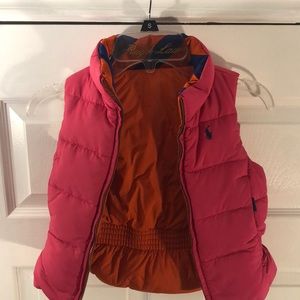 Ralph Lauren pink/orange reversible vest - 3T